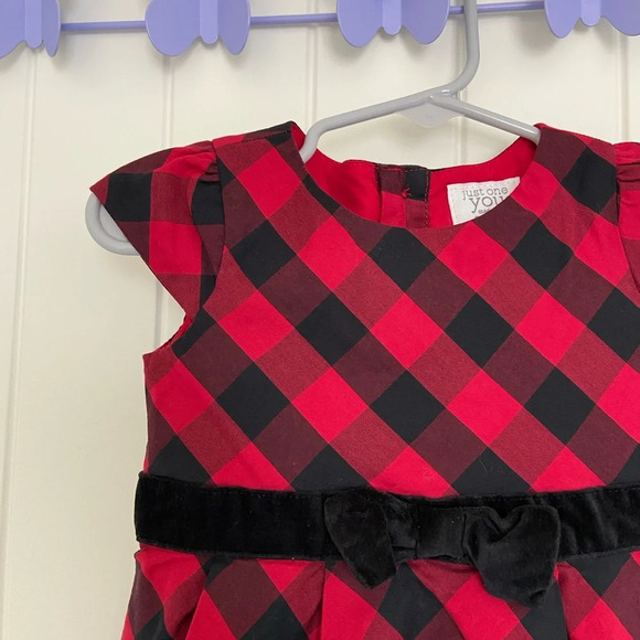 NWOT | Carter’s baby girl’s special occasion plaid patterned dress — 12 months - Picture 2 of 7